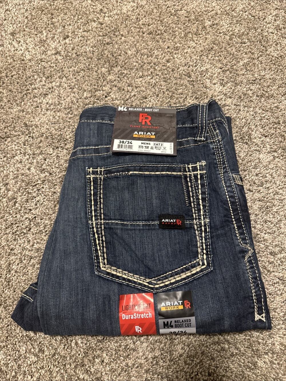 Ariat M4 FR Relaxed Boot Mens Pants 38x34 Flame Resistant Denim Work Pants Bryce